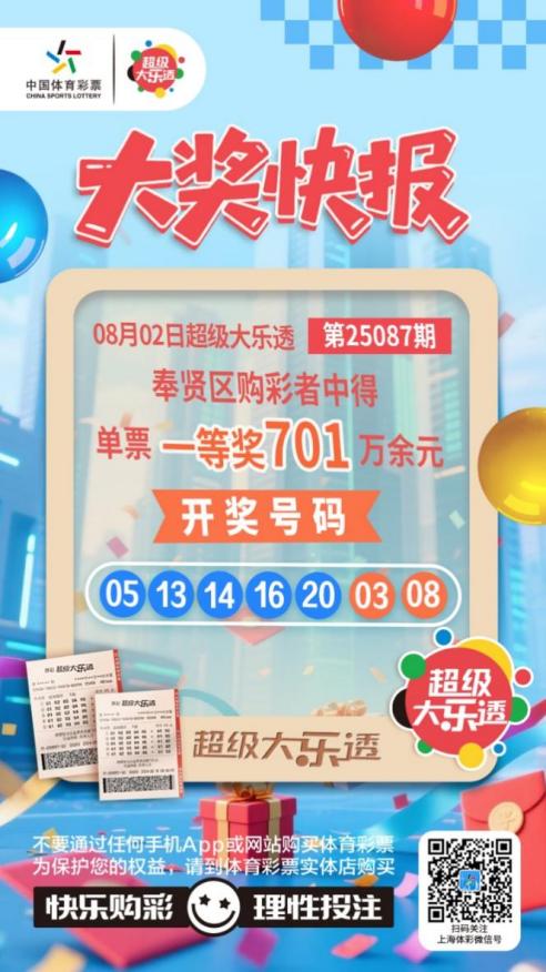 大乐透上海一等奖逾期无人认领，701万余元纳入体彩公益金