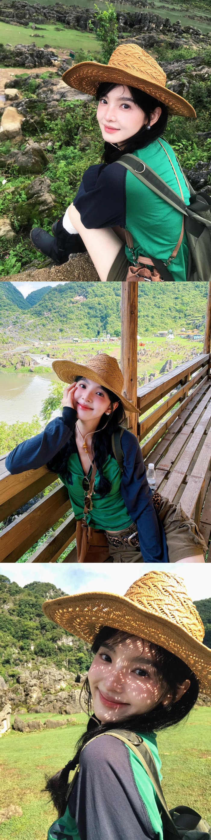 女明星夏日氧气感照片，大自然吸点氧吧